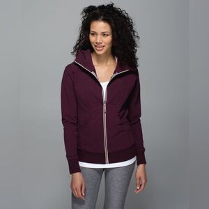 LULULEMON On The Daily Full Zip Hoodie • Heathered Bordeaux Drama • US 6